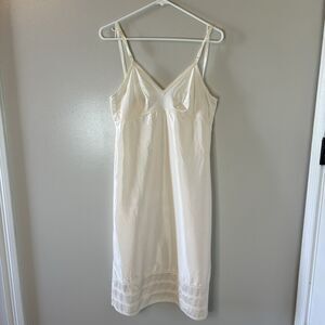 VTG Lorraine Full Slip Dress Ivory 100% Nylon Nightgown Large Size Tall …